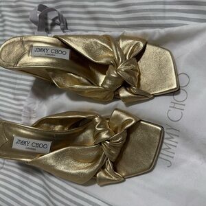 Jimmy Choo Gold Heel Sandals Sz 43
